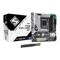 Asrock B760M STEEL LEGEND WIFI, Intel B760, 1700, Micro ATX, 4 DDR5, HDMI, DP, eDP, Wi-Fi 6E, 2.5G LAN, PCIe5, 3x M.2, RGB Asrock B760M STEEL LEGEND WIFI, Intel B760, 1700, Micro ATX, 4 DDR5, HDMI, DP, eDP, Wi-Fi 6E, 2.5G LAN, PCIe5, 3x M.2, RGB